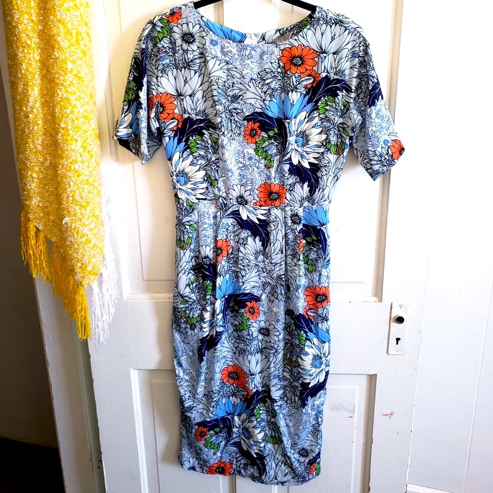 ASOS Skater Midi Dress, Multicolor Floral, size 6